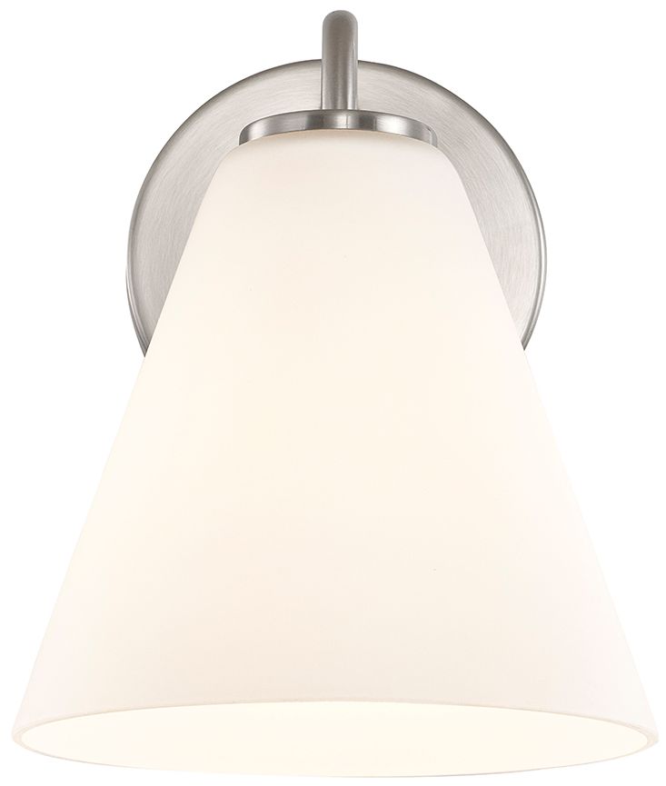 Image 4 Fusion Pavia 8.25" High Brushed Nickel, Opal Wall Sconce more views