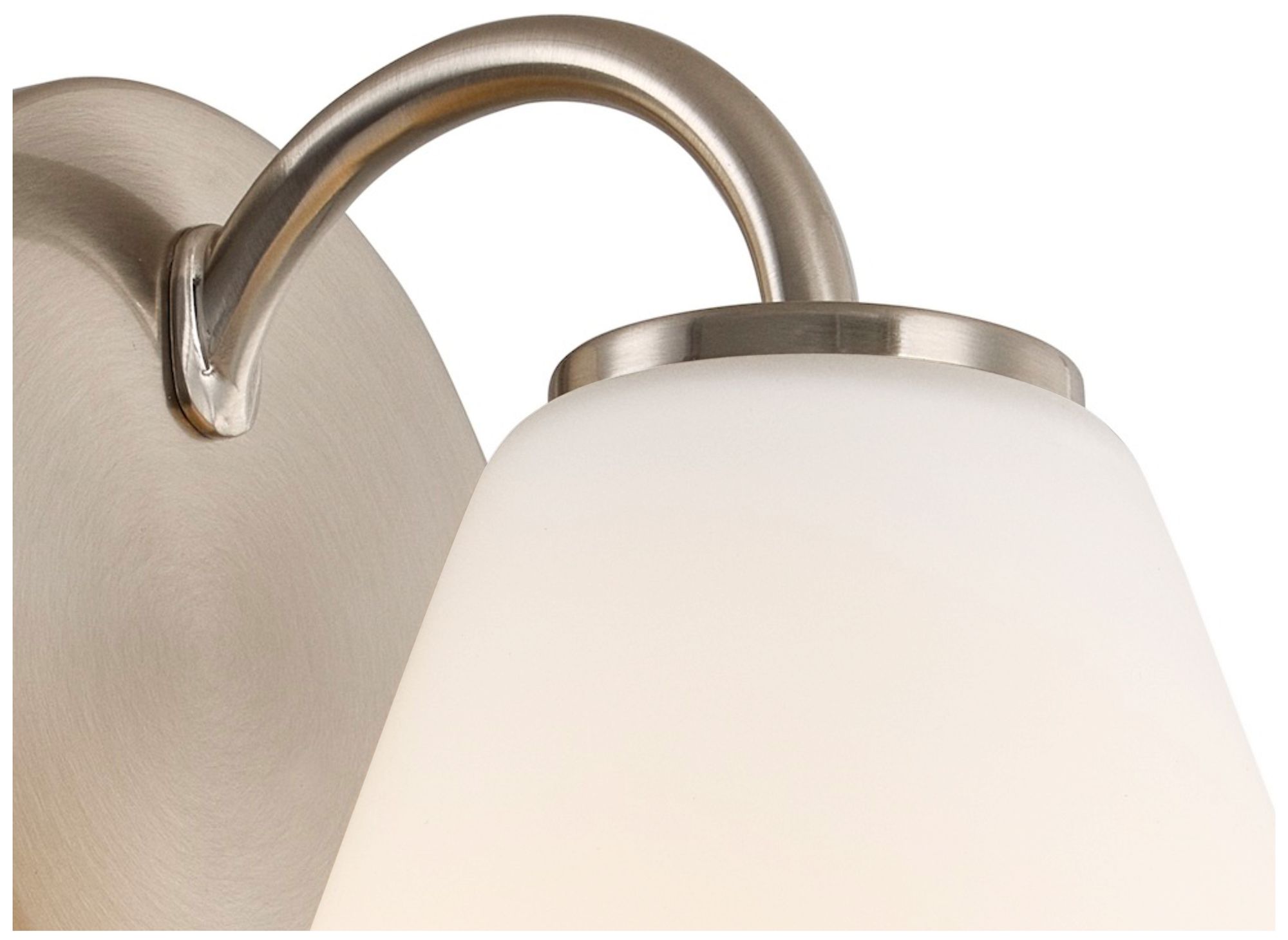 Image 6 Fusion Pavia 8.25" High Brushed Nickel, Opal Wall Sconce more views