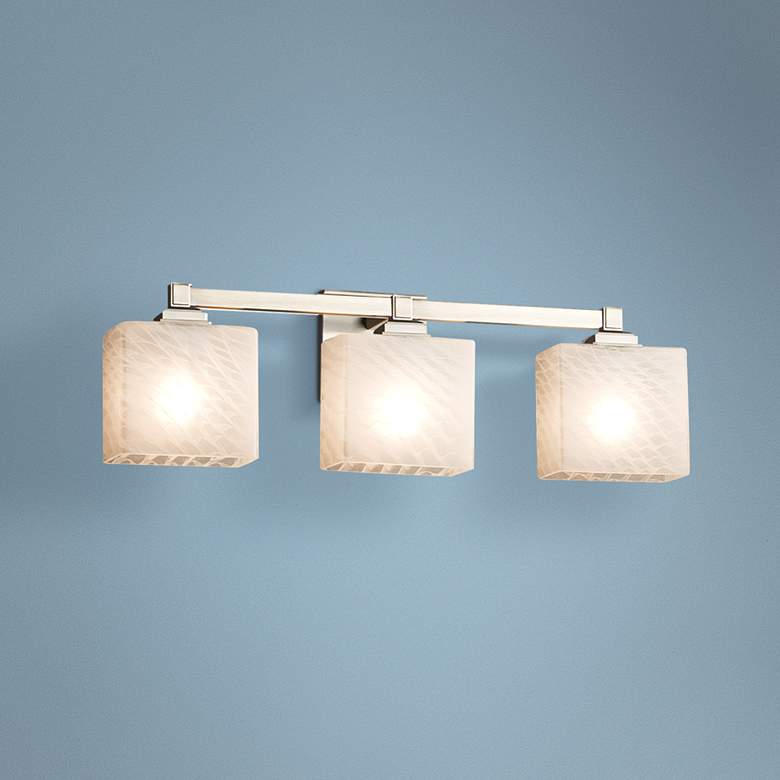 Image 1 Fusion Regency 23 1/2 inchW Brushed Nickel 3-Light Bath Light