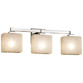 Image1 of Fusion Regency 3-Light LED Rectangular Bath Bar - Weave - Chrome