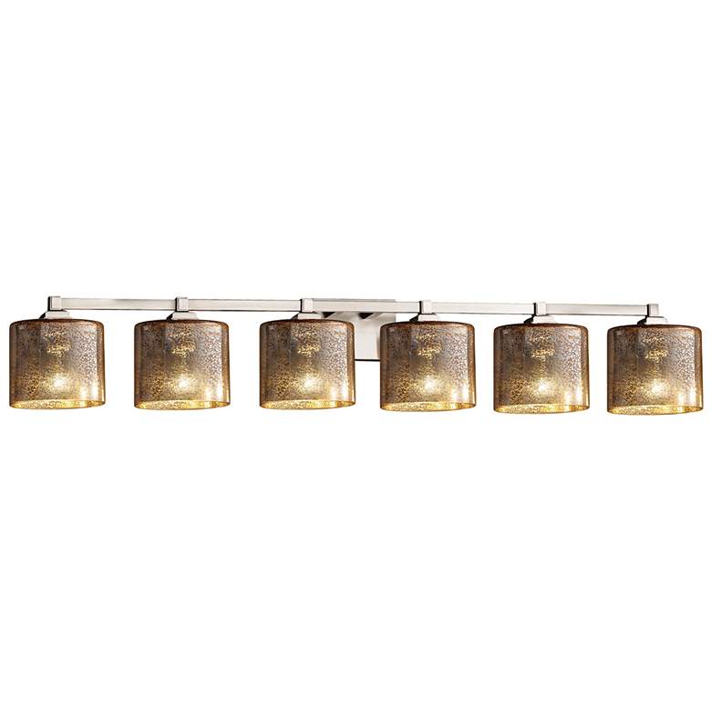 Image 1 Fusion Regency 49" Wide Brushed Nickel 6-Light Bath Light
