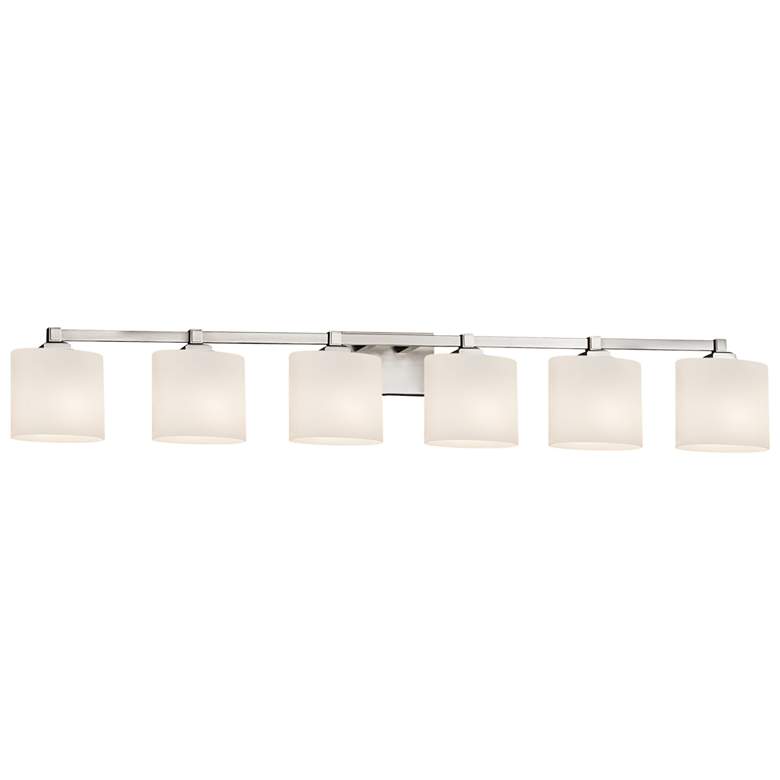 Image 1 Fusion Regency 49" Wide Brushed Nickel 6-Light Bath Light