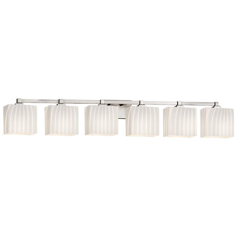 Image 1 Fusion Regency 49" Wide Brushed Nickel 6-Light Bath Light