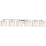 Fusion Regency 49" Wide Brushed Nickel 6-Light Bath Light