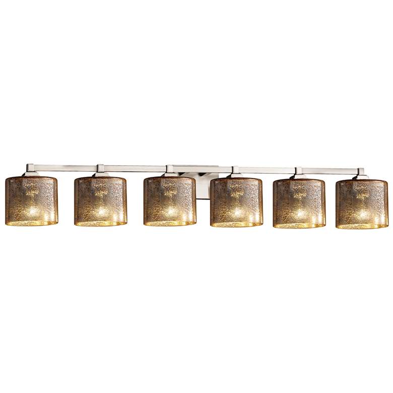 Image 1 Fusion Regency 6-Light LED Oval Bath Bar - Glass - Nickel