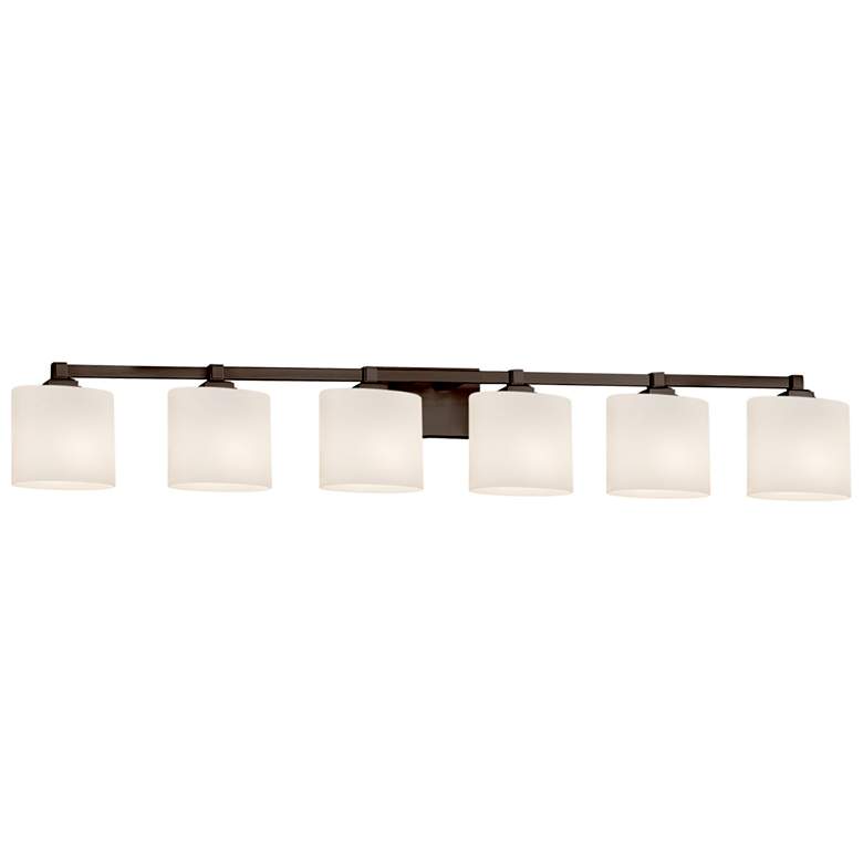 Image 1 Fusion Regency 6-Light LED Oval Bath Bar - Opal - Bronze