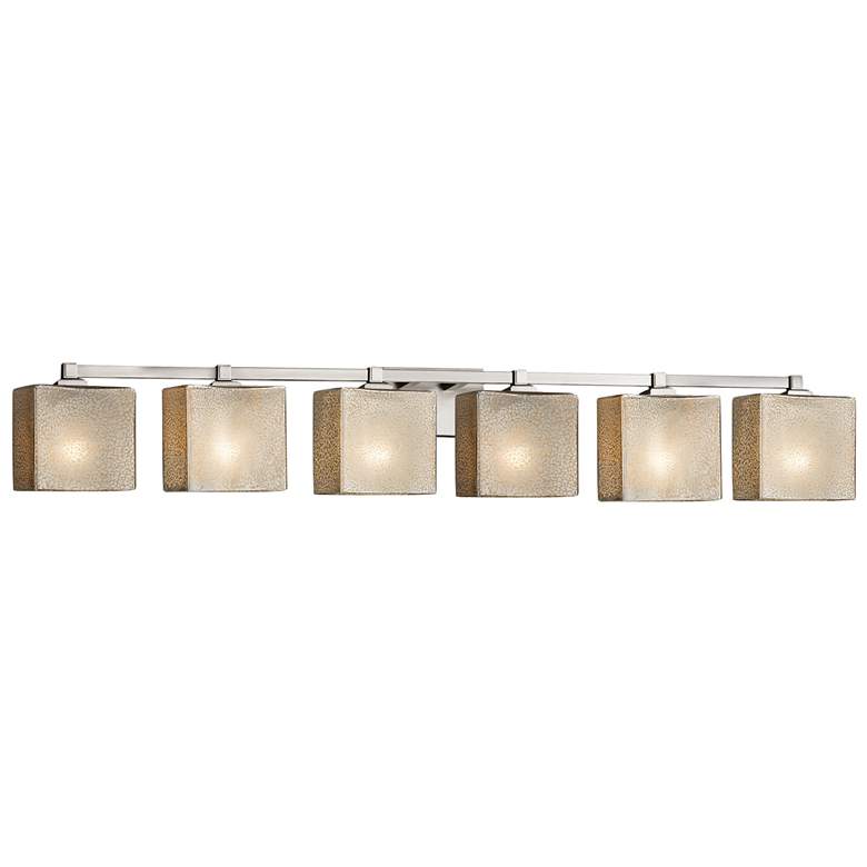 Image 1 Fusion Regency 6-Light LED Rectangular Bath Bar - Glass - Nickel