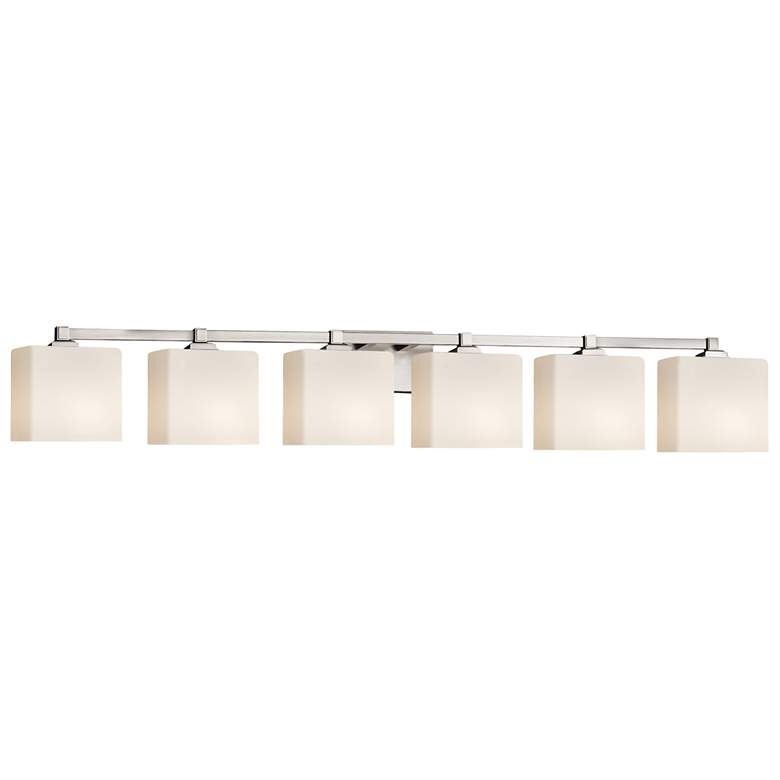 Image 1 Fusion Regency 6-Light LED Rectangular Bath Bar - Opal - Nickel