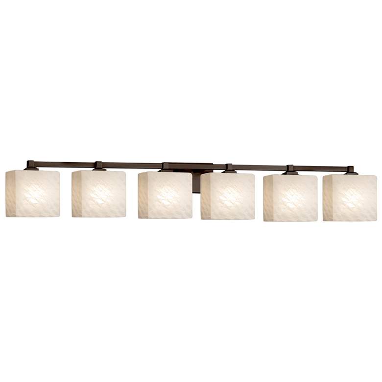 Image 1 Fusion Regency 6-Light LED Rectangular Bath Bar - Weave - Bronze