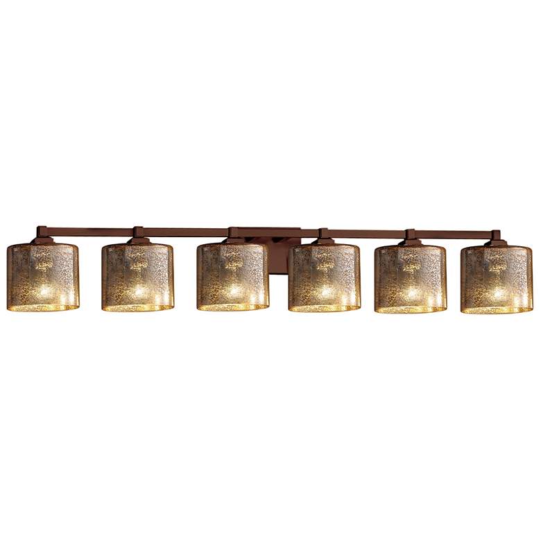 Image 1 Fusion Regency 6-Light Oval Bath Bar - Glass - Bronze