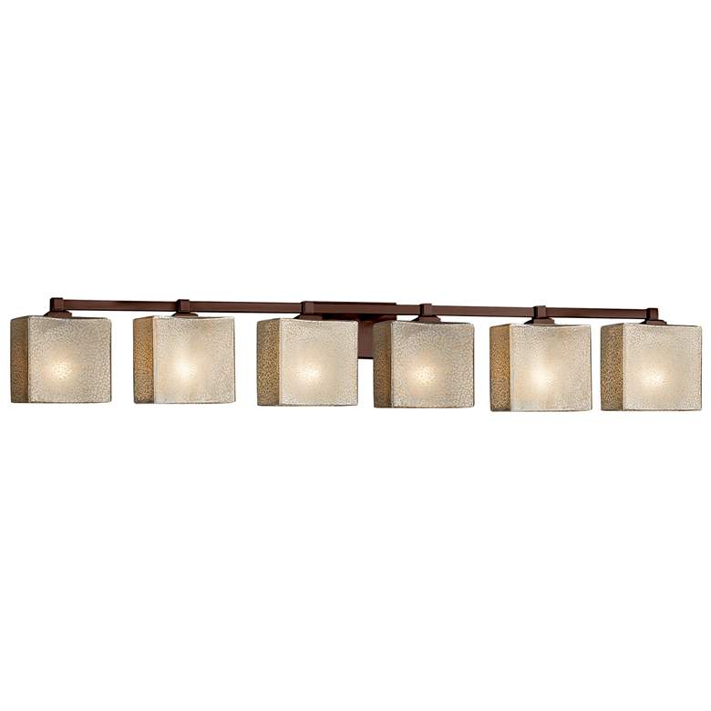 Image 1 Fusion Regency 6-Light Rectangular Bath Bar - Glass - Bronze