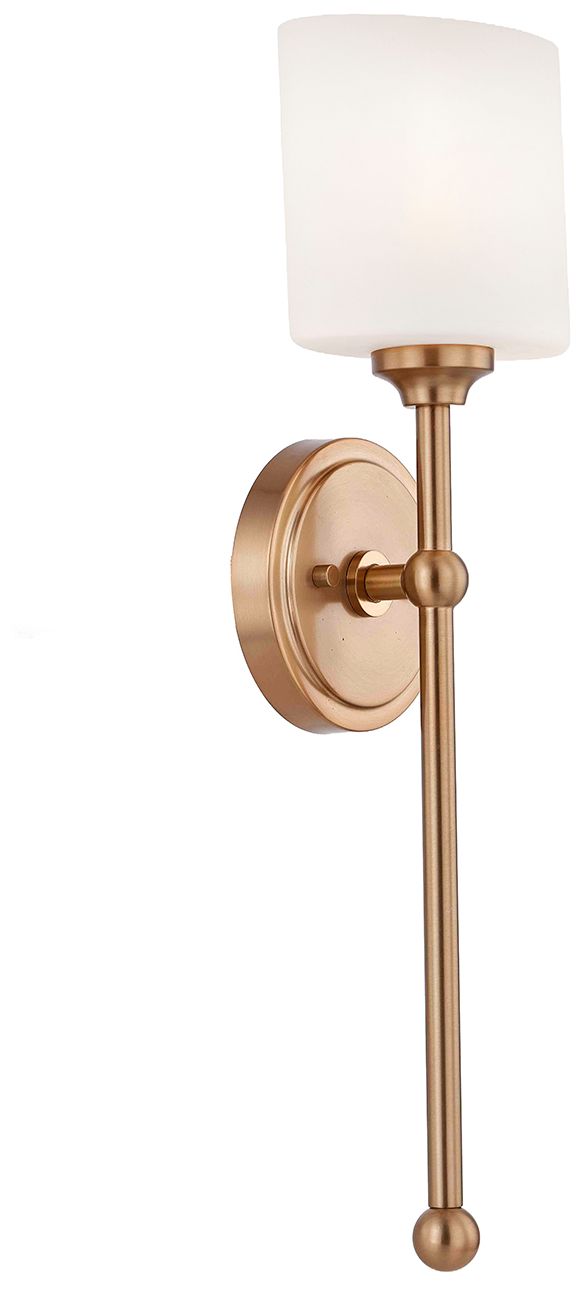 Image 2 Fusion Sequoia 22" High Brushed Brass, Opal Wall Sconce more views