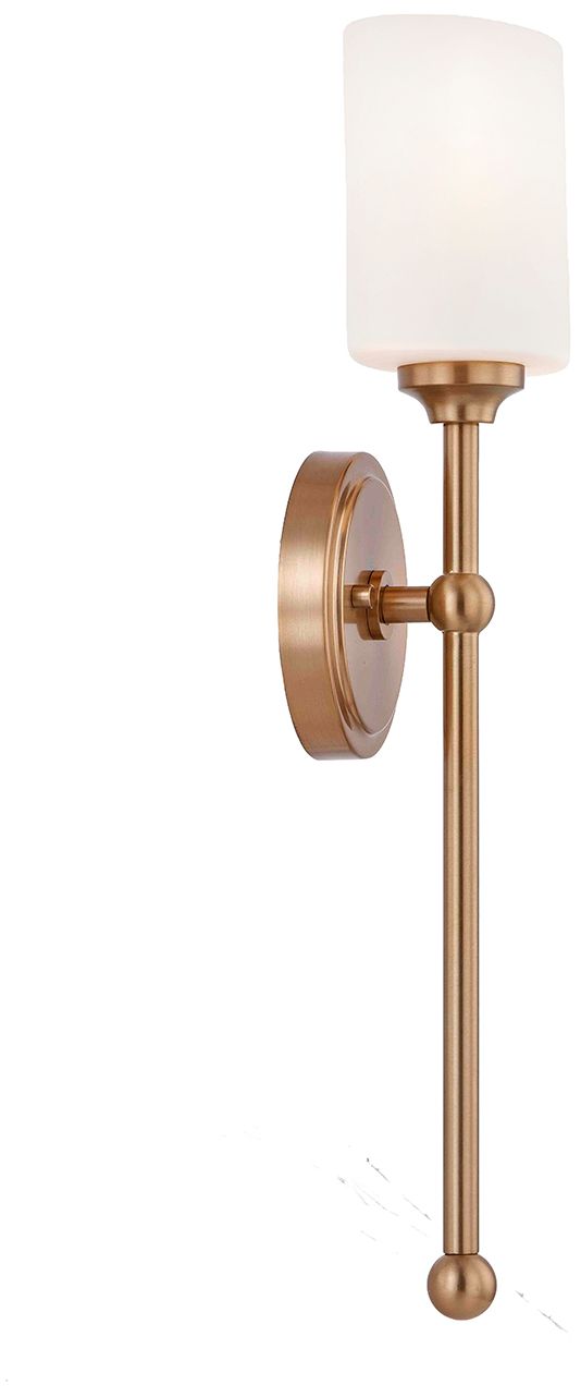 Image 3 Fusion Sequoia 22" High Brushed Brass, Opal Wall Sconce more views