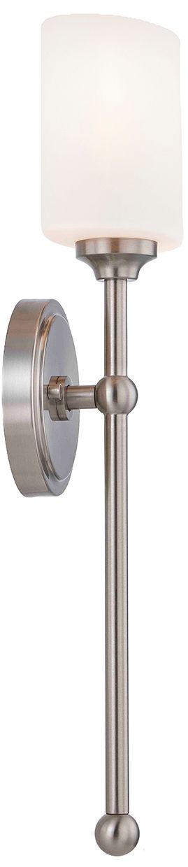 Image 3 Fusion Sequoia 22" High Brushed Nickel, Opal Wall Sconce more views