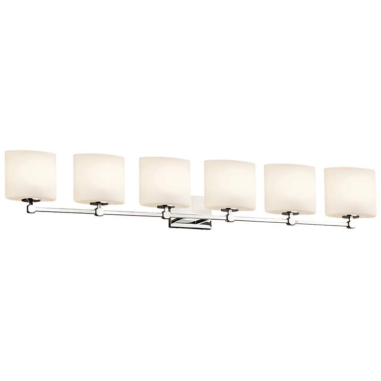 Image 1 Fusion Tetra 6-Light Bath Bar - Oval Shade - Chrome - Opal