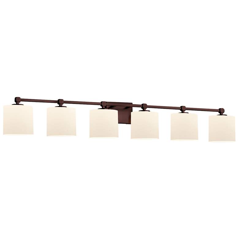 Image 1 Fusion Tetra 6-Light LED Oval Bath Bar - Opal - Bronze