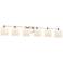 Fusion Tetra 6-Light LED Oval Bath Bar - Opal - Nickel