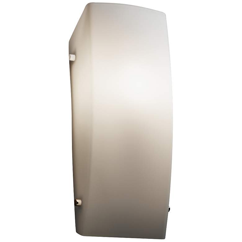 Image 1 Fusion&trade; 14 inch High Opal Glass Rectangular Wall Sconce