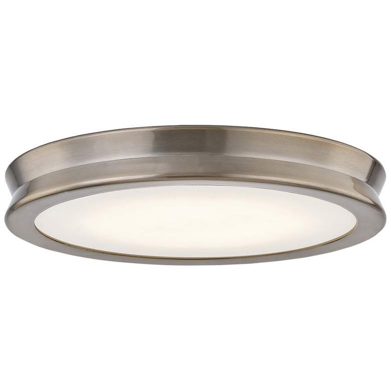 Image 1 Fusion™ Bevel 12 1/2"W Brushed Brass LED Ceiling Light