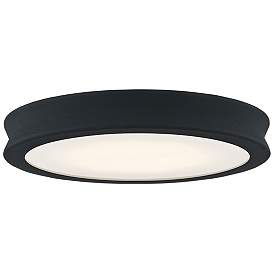 Image1 of Fusion™ Bevel 12 1/2"W Matte Black LED Ceiling Light
