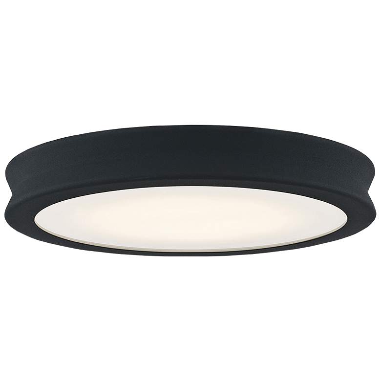 Image 1 Fusion&trade; Bevel 12 1/2 inchW Matte Black LED Ceiling Light