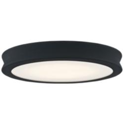 Fusion™ Bevel 12 1/2"W Matte Black LED Ceiling Light