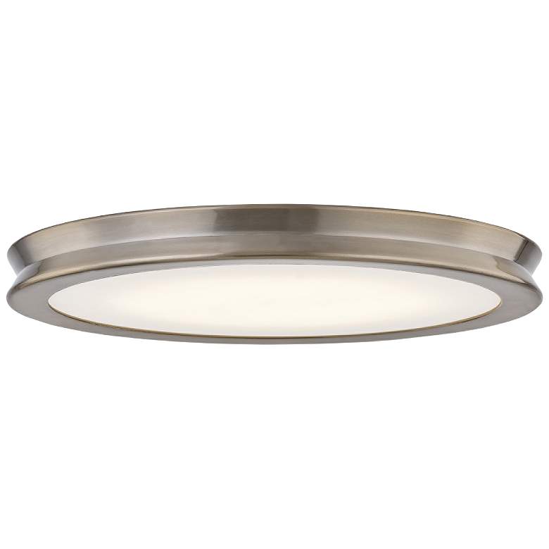 Image 1 Fusion™ Bevel 16 1/2"W Brushed Brass LED Ceiling Light