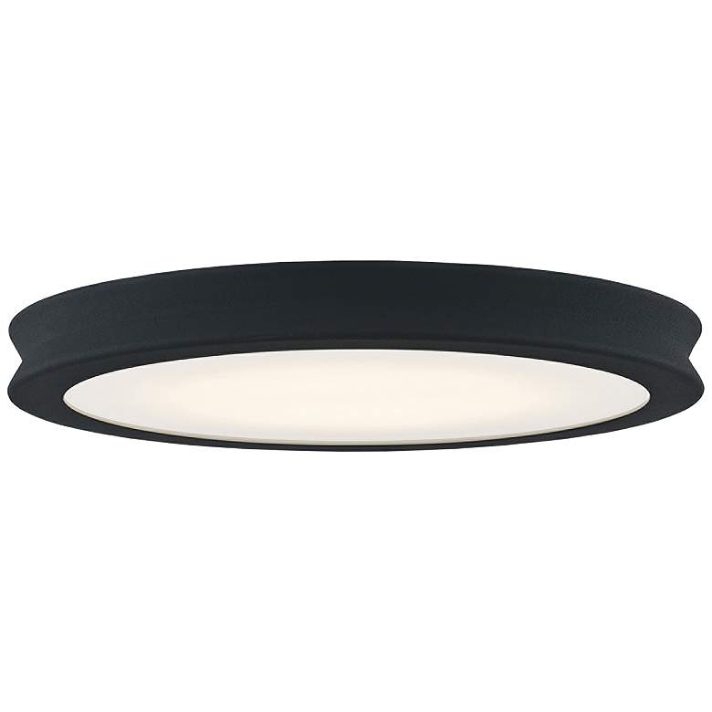 Image 1 Fusion&trade; Bevel 16 1/2 inchW Matte Black LED Ceiling Light