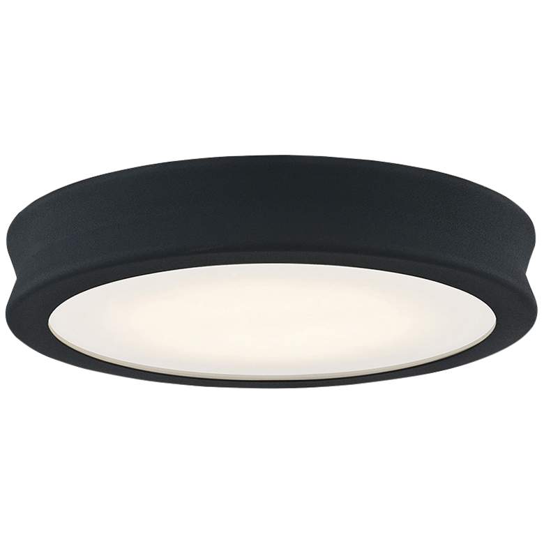 Image 1 Fusion&trade; Bevel 8 1/2 inchW Matte Black LED Ceiling Light
