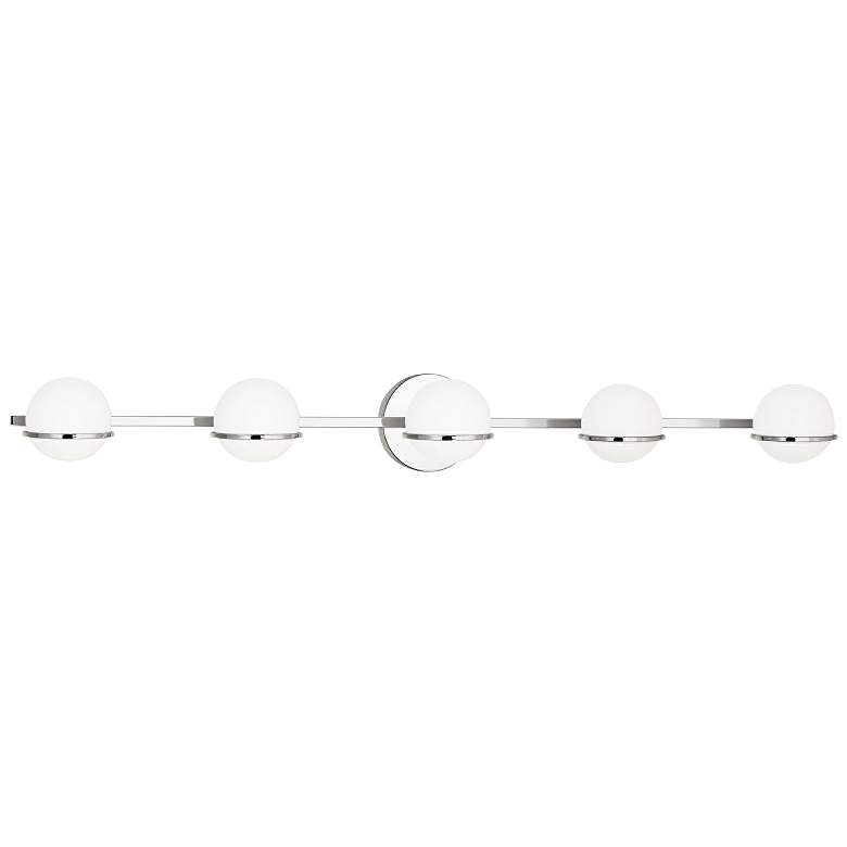 Image 1 Fusion™ Centric 41" Wide Chrome 5-Light LED Bath Light