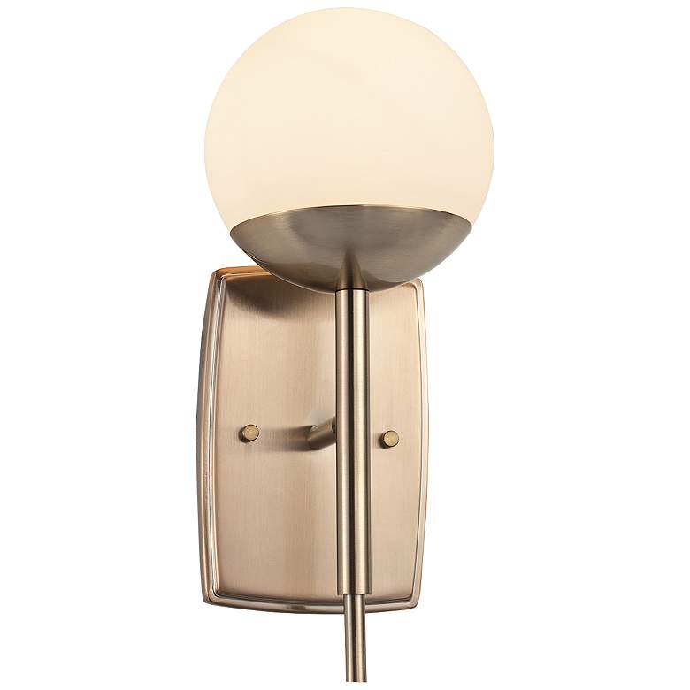 Image 1 Fusion&trade; Epoch 12 1/2 inch High Brushed Brass Wall Sconce