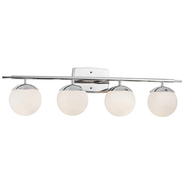 Image 1 Fusion™ Epoch 32"W Polished Chrome 4-Light Bath Light