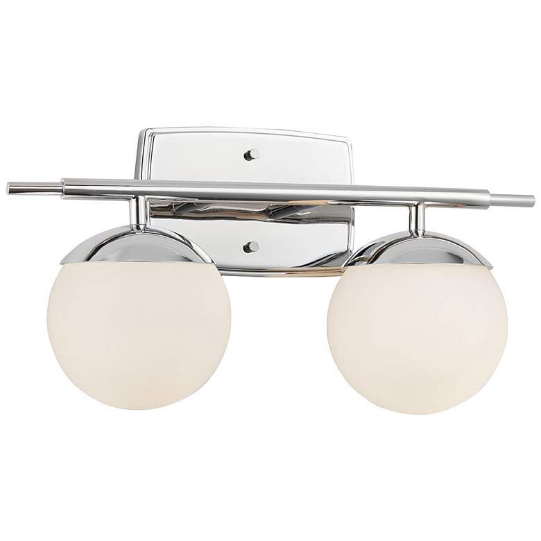 Image 1 Fusion™ Epoch 8 1/2" High Chrome 2-Light Wall Sconce