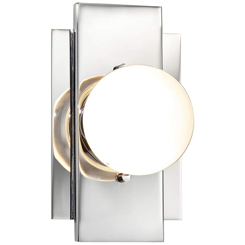 Image 1 Fusion&trade; Luna 7 1/4 inchH Polished Chrome LED Wall Sconce