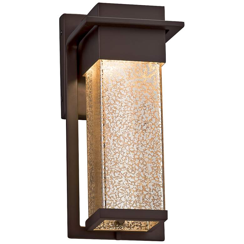 Image 1 Fusion™ Pacific 12"H Glass Bronze LED Outdoor Wall Light