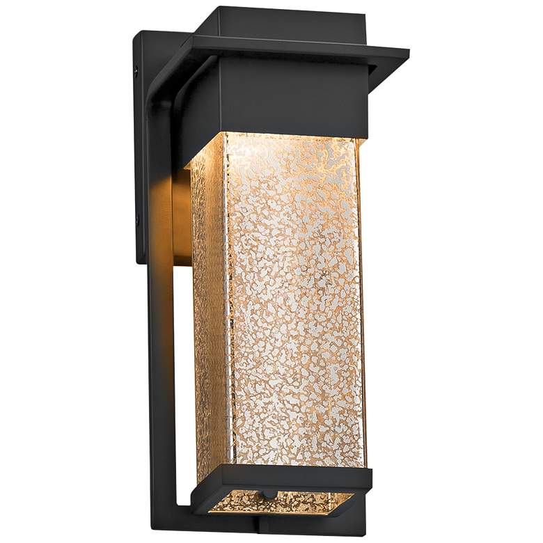 Image 1 Fusion™ Pacific 12"High Glass Black LED Outdoor Wall Light