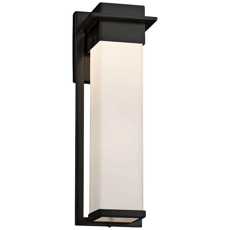 Image 1 Fusion™ Pacific 16 1/2" High Black LED Outdoor Wall Light