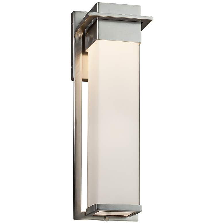 Image 1 Fusion™ Pacific 16 1/2" High Nickel LED Outdoor Wall Light