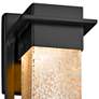 Fusion&trade; Pacific 16 1/2"H Glass Black LED Outdoor Wall Light