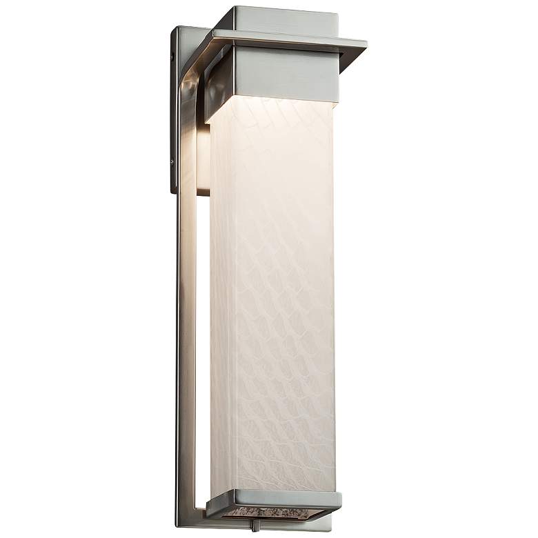 Image 1 Fusion™ Pacific 16 1/2"H Weave Glass LED Outdoor Wall Light