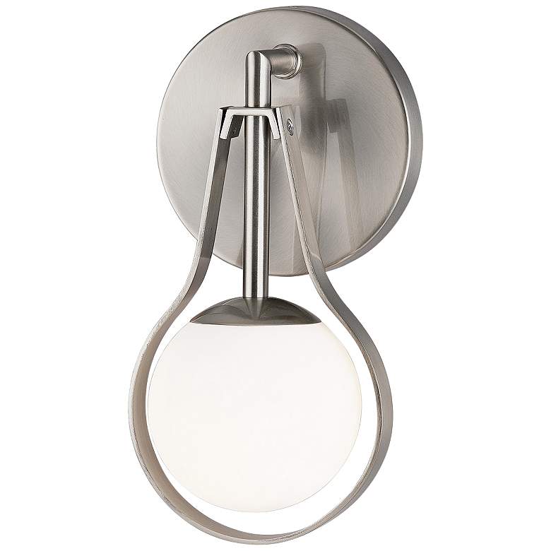 Image 1 Fusion™ Pearl 10" High Brushed Nickel LED Wall Sconce