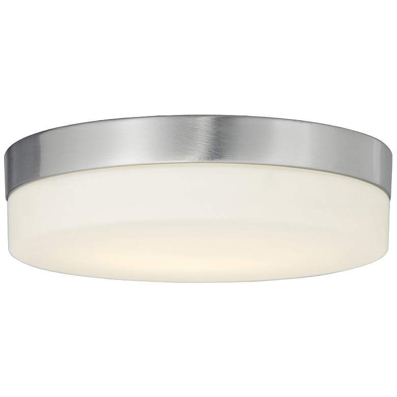 Image 1 Fusion™ Pixel 11" Wide Nickel Round LED Ceiling Light