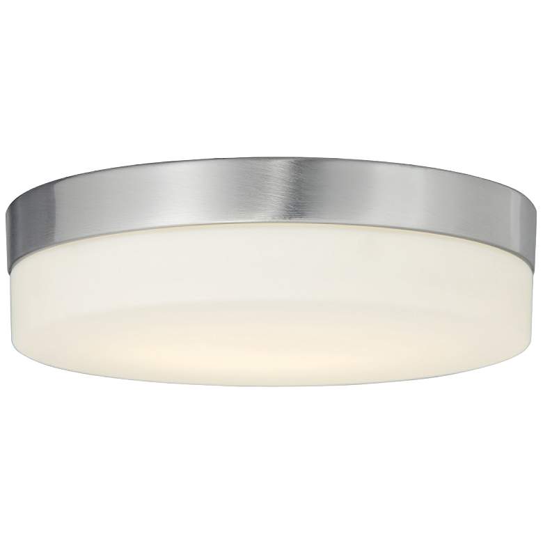 Image 1 Fusion&trade; Pixel 11 inch Wide Nickel Round LED Ceiling Light