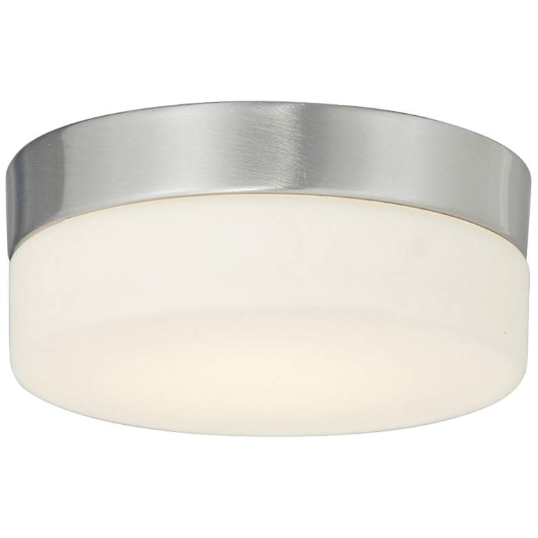 Image 1 Fusion™ Pixel 5" Wide Nickel Round LED Ceiling Light