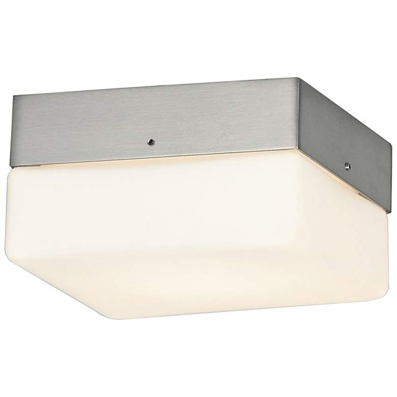 Image 1 Fusion&trade; Pixel 5 inch Wide Nickel Square LED Ceiling Light