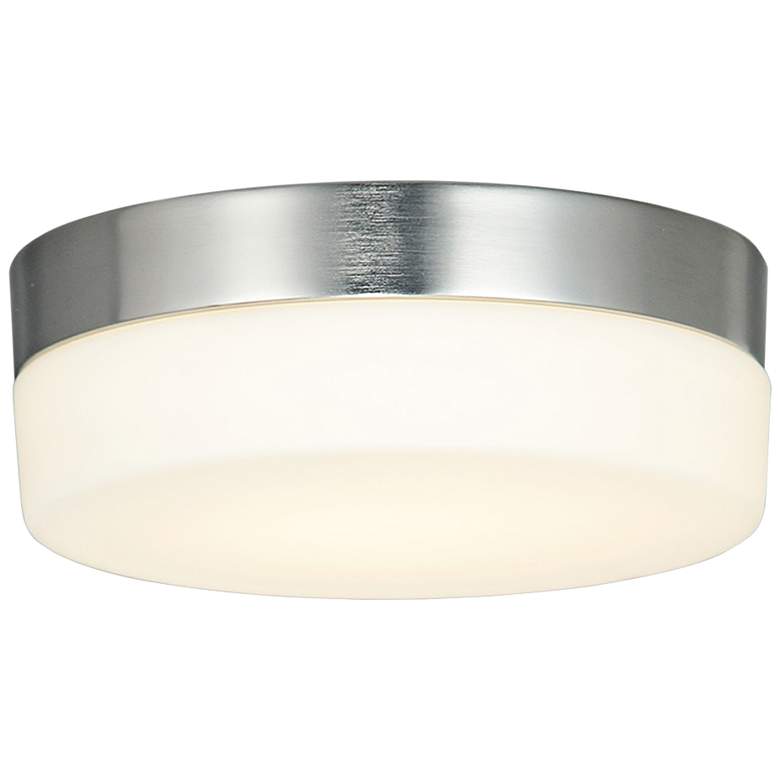 Image 1 Fusion™ Pixel 7" Wide Nickel Round LED Ceiling Light