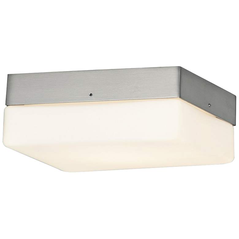 Image 1 Fusion™ Pixel 7" Wide Nickel Square LED Ceiling Light