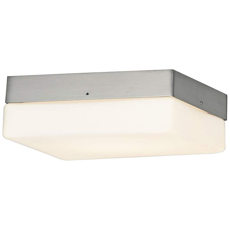 Image 1 Fusion™ Pixel 9" Wide Nickel Square LED Ceiling Light