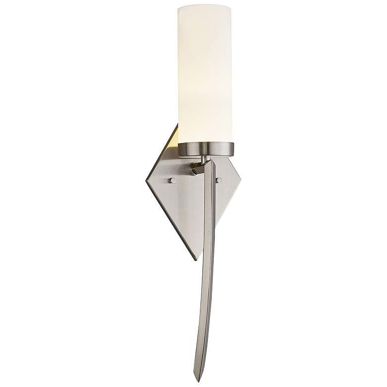 Image 1 Fusion™ Pointe 20" High Brushed Nickel LED Wall Sconce