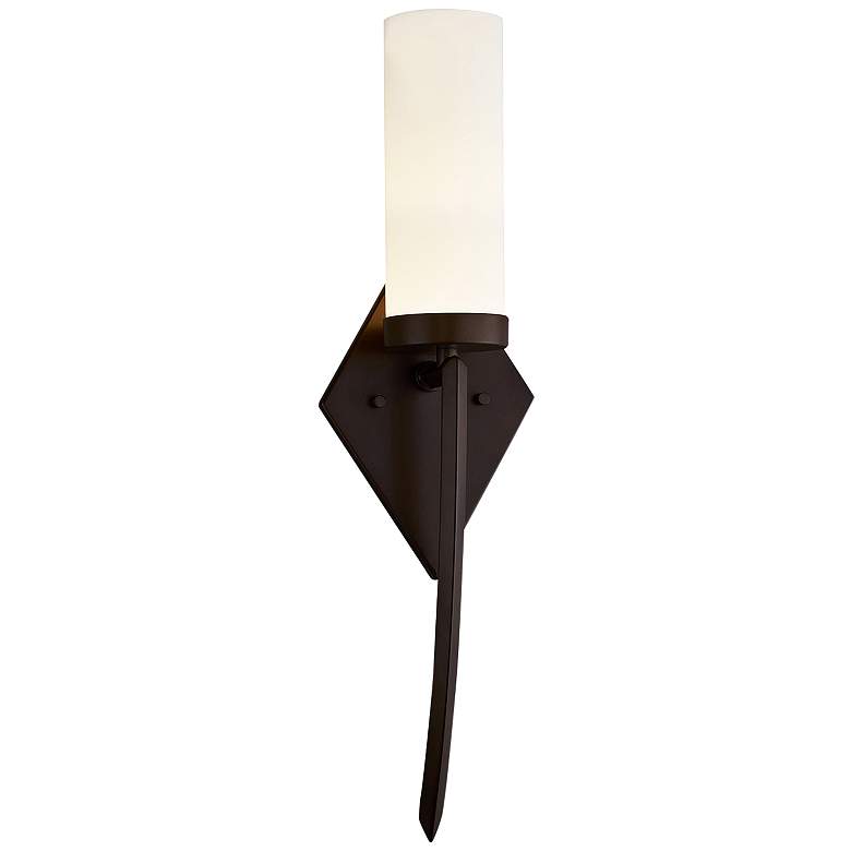 Image 1 Fusion™ Pointe 20" High Dark Bronze LED Wall Sconce